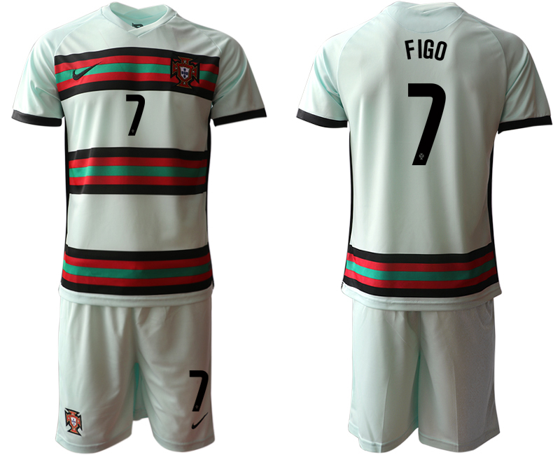 Men 2021 European Cup Portugal away grey #7 Soccer Jersey1